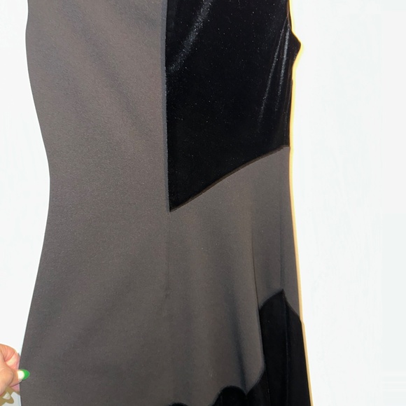 DKNY Asymmetric Velvet Scuba Dress - Picture 5 of 5